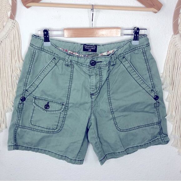 Polo Ralph Lauren green cargo style chino shorts size 8 - Picture 1 of 3
